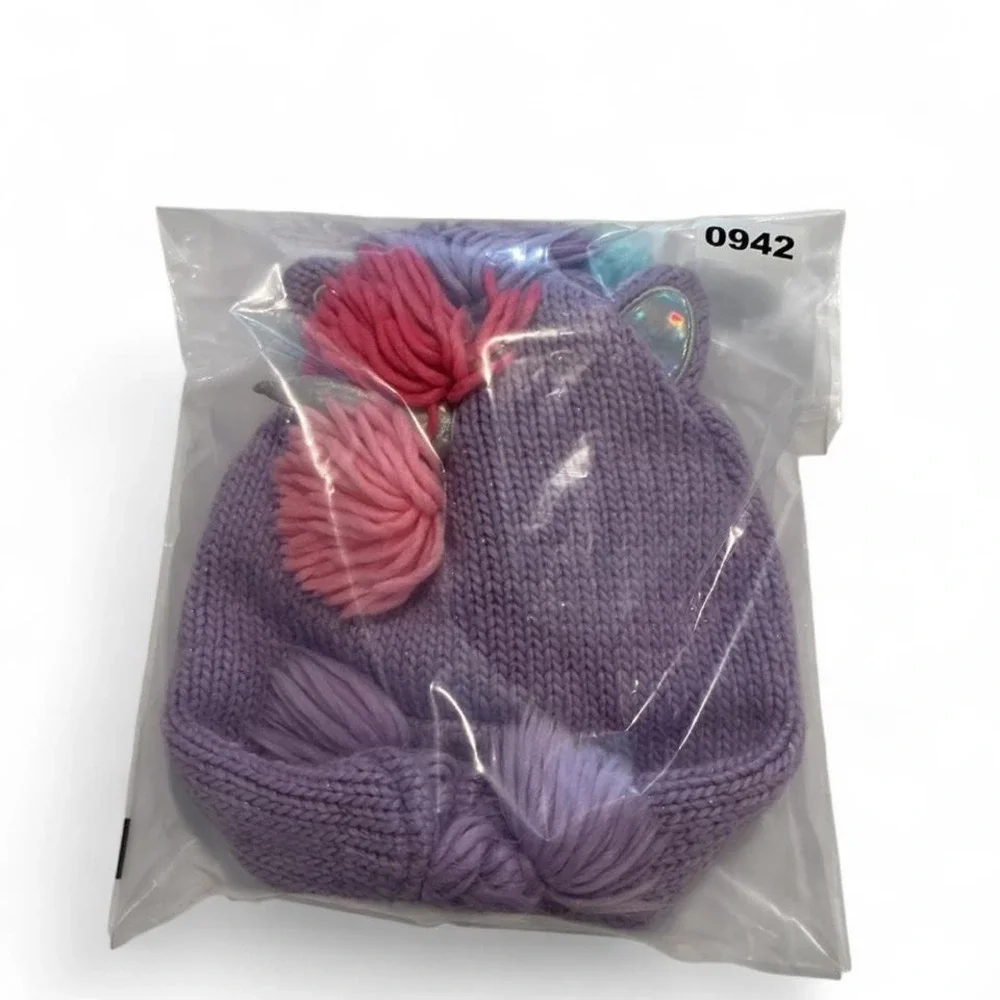 The Children's Place‎ Unicorn Trapper Hat Kids S/M Purple Rainbow
